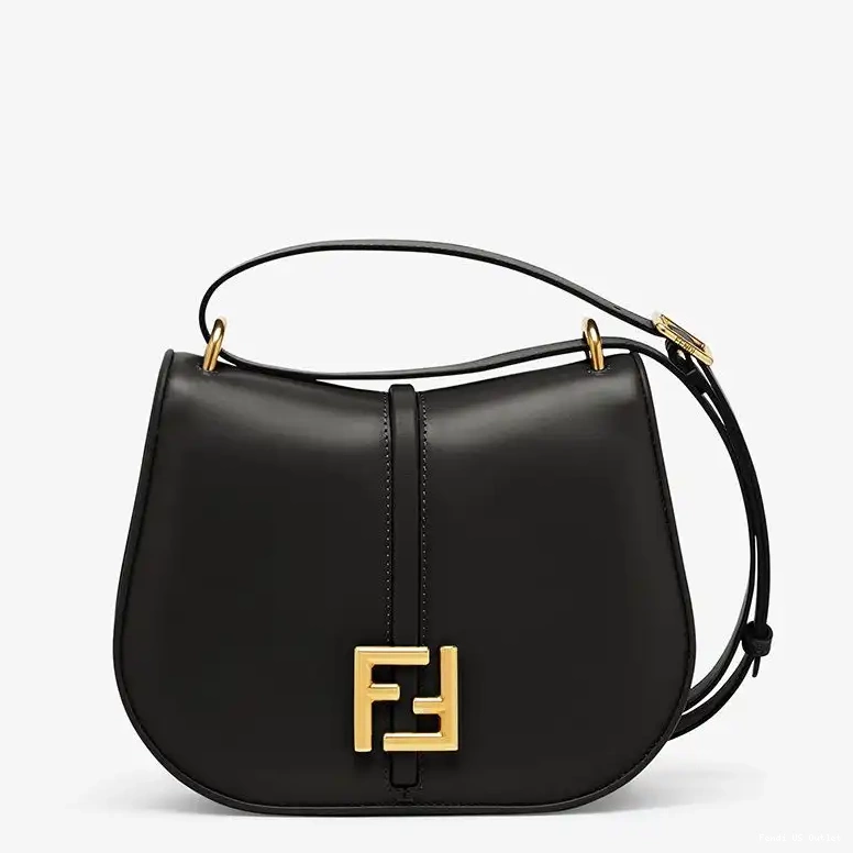 Bag Leather Black In Medium Fendi Calf C'mon 0506